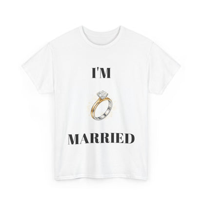 I'm Married T-Shirt — Engagement/Wedding Announcement Tee with Ring Graphic