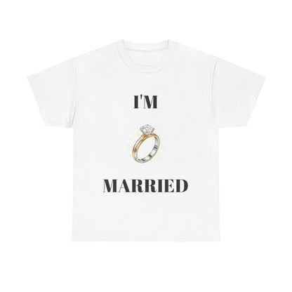 I'm Married T-Shirt — Engagement/Wedding Announcement Tee with Ring Graphic